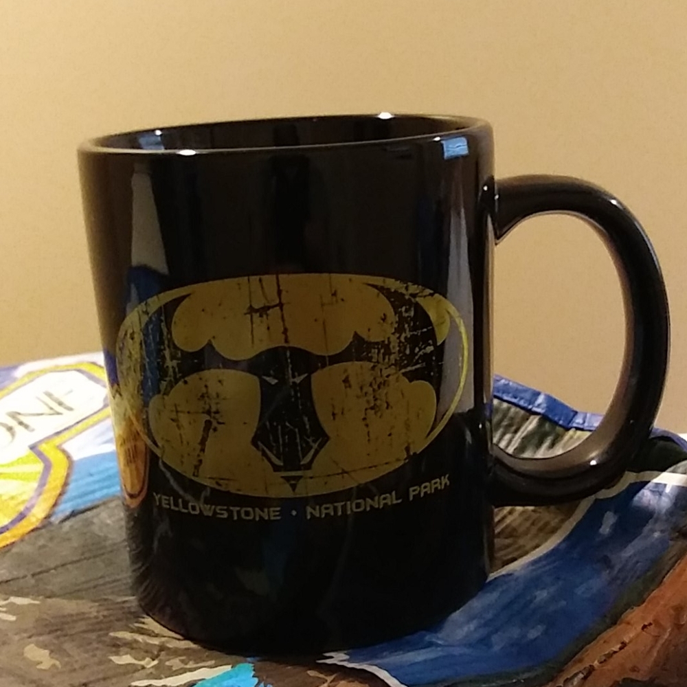 Yellowstone Large black Souvenir Mug with Bag